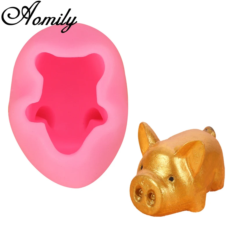 Aomily 3D Pig Silicone Cake Molds Chocolate Mousse Jelly Candy Bakeware Mold DIY Pastry Soap Mould Baking Tool Silicon Moulds