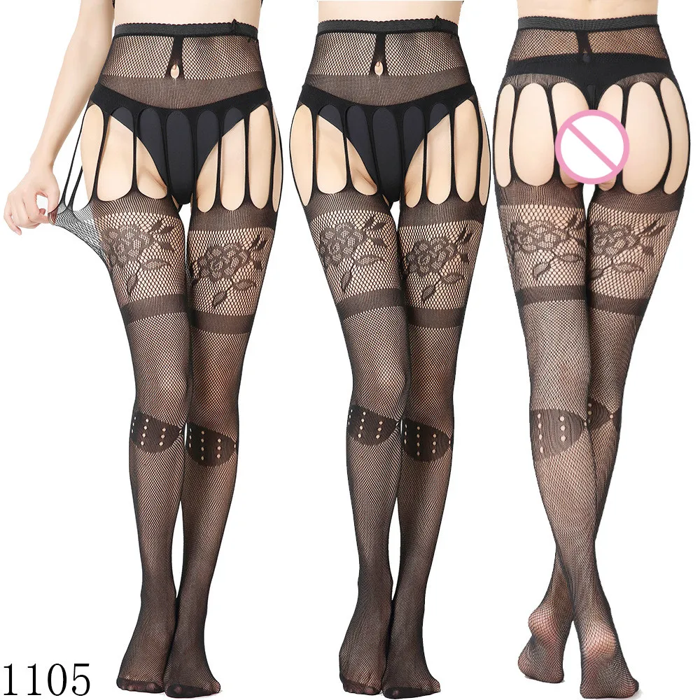 Hot Sale Stoking Wanita Seksi Lace Erotis Stocking Paha Tinggi Sabuk Atas Lutut Panjang Kaus Kaki Seks Pakaian Dalam Celana Ketat Pantyhose Bunga