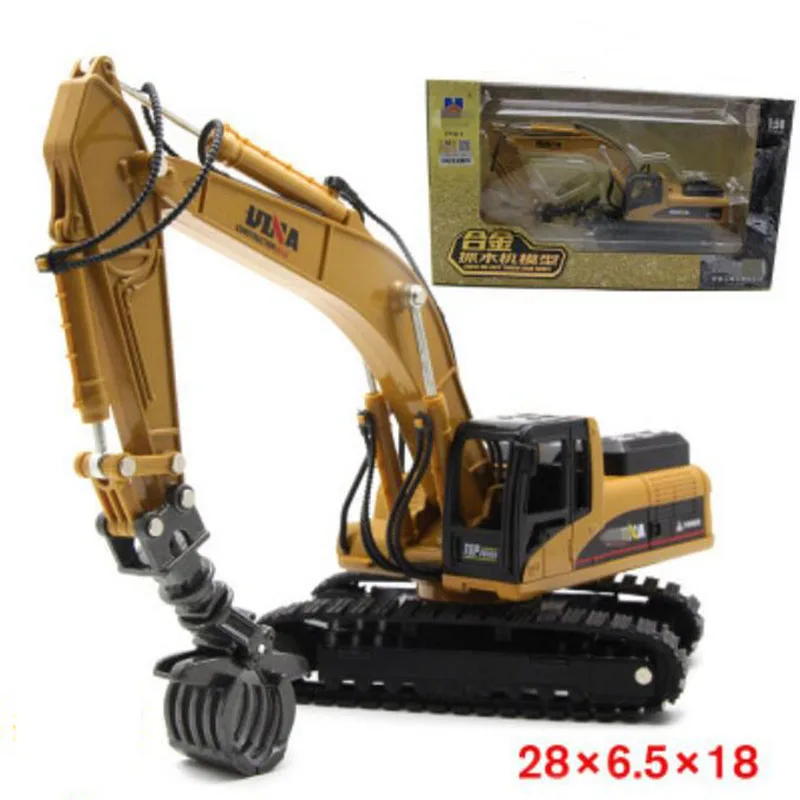 1/50 Diecast Alloy Metal Engineering Excavator Loader Wood Catcher Roller Dump Crusher Forklift Truck Vehicle Model Boy Cars Toy