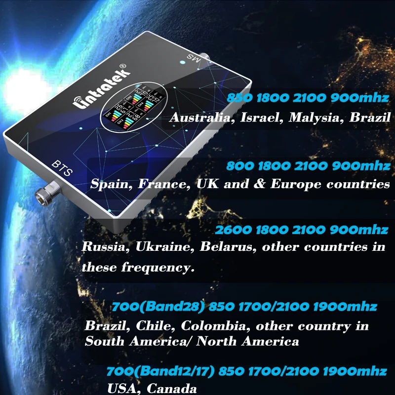 Imagem -04 - Lintratek-amplificador de Sinal Celular Repetidor Gsm 4g 3g 2g 850 Mhz 800 Mhz 1800 Mhz Dcs Wcdma Lte Pcs Celular Booster