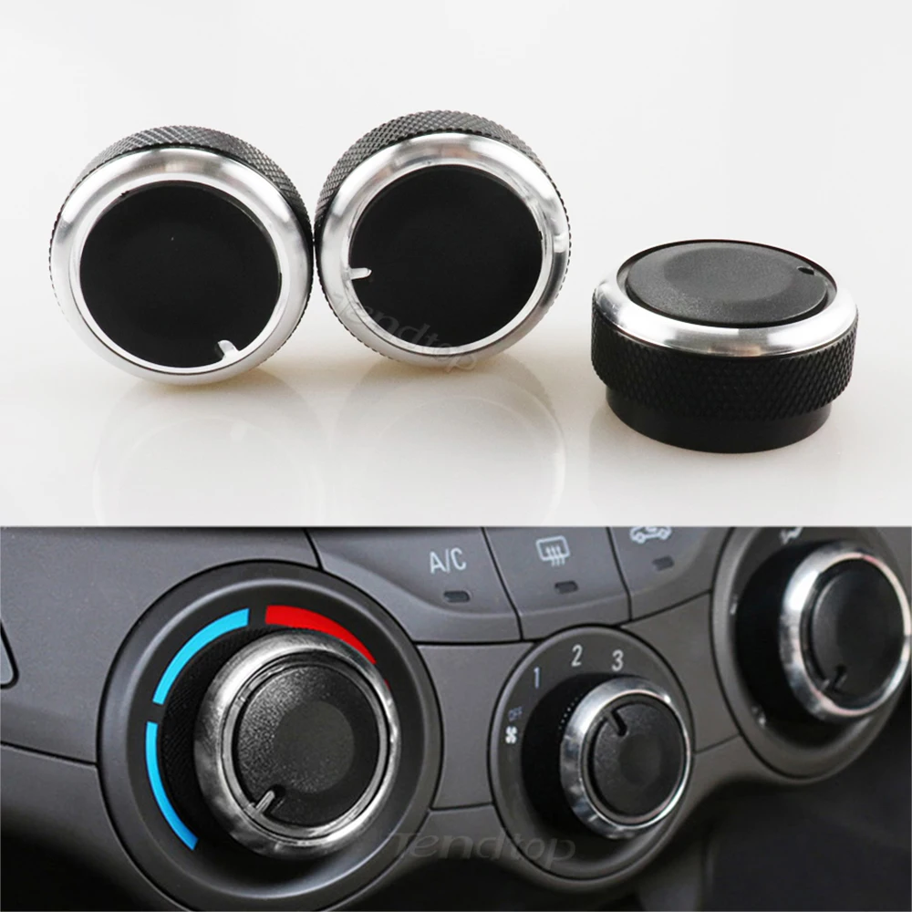 3Pcs For Chevrolet Sail 2008-2014 Car Air Conditioning Switch Ac Knobs Buttons Panel Control Car Assessories Decoration