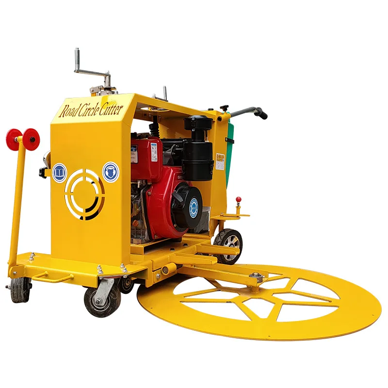 Diesel road manhole cover circular cutting cement concrete pavement asphalt cover circle slitting machine