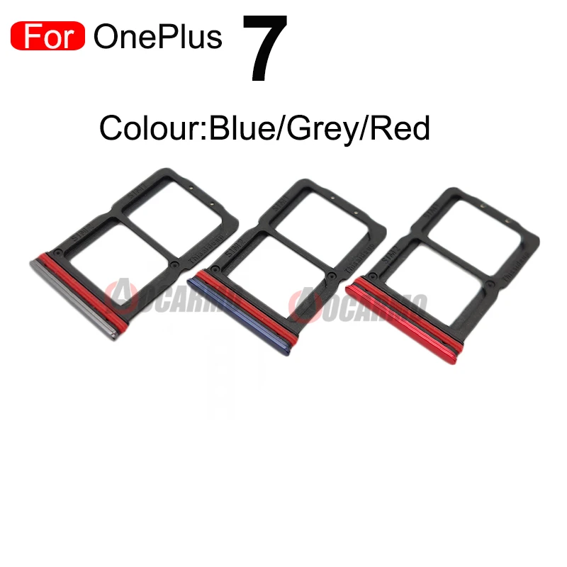 Single Dual SIM For OnePlus 7 Pro 7T 1+7 Nano Sim Card Holder Tray Slot Replacement Part