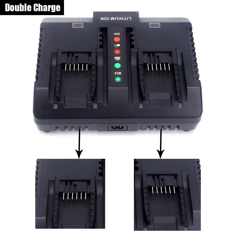 For Worx 18V 20V Li-ion Battery Charger Dual Charger WA3520 WA3525 WA3578 WA3575 WA3742  Fast Charger