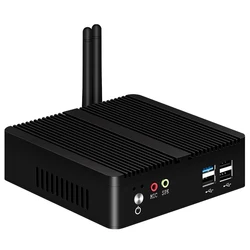 Mini PC Intel Celeron J1900 Fanless Embedded Computer Windows Linux 4x USB WiFi Gigabit Ethernet HDMI VGA Display Thin Client