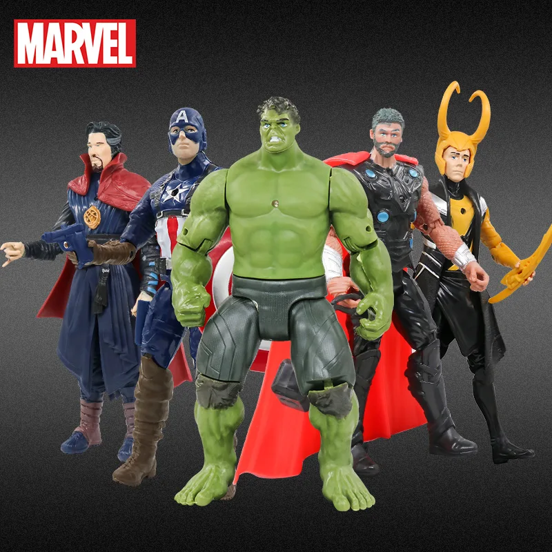 Marvel Avengers Hulk Captain America Dr Strange Figures Loki Deadpool Thor Thanos Dolls Action Figure Anime Christmas Gift Boys