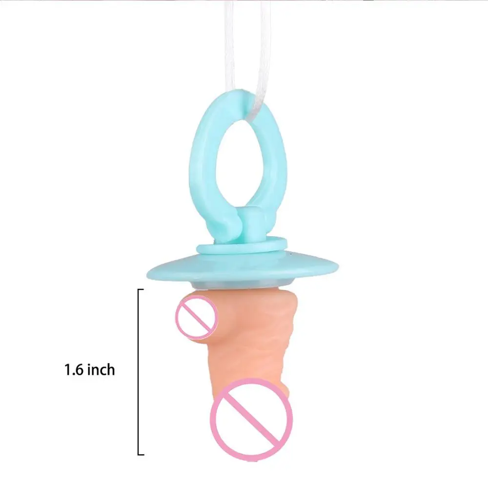 Funny Tiny Penis Shaped Baby Pacifier Bachelor Hen Party Gags Sexy Cosplay Prop Toys Adult Fun Jokes Favors for Masquerade Ball