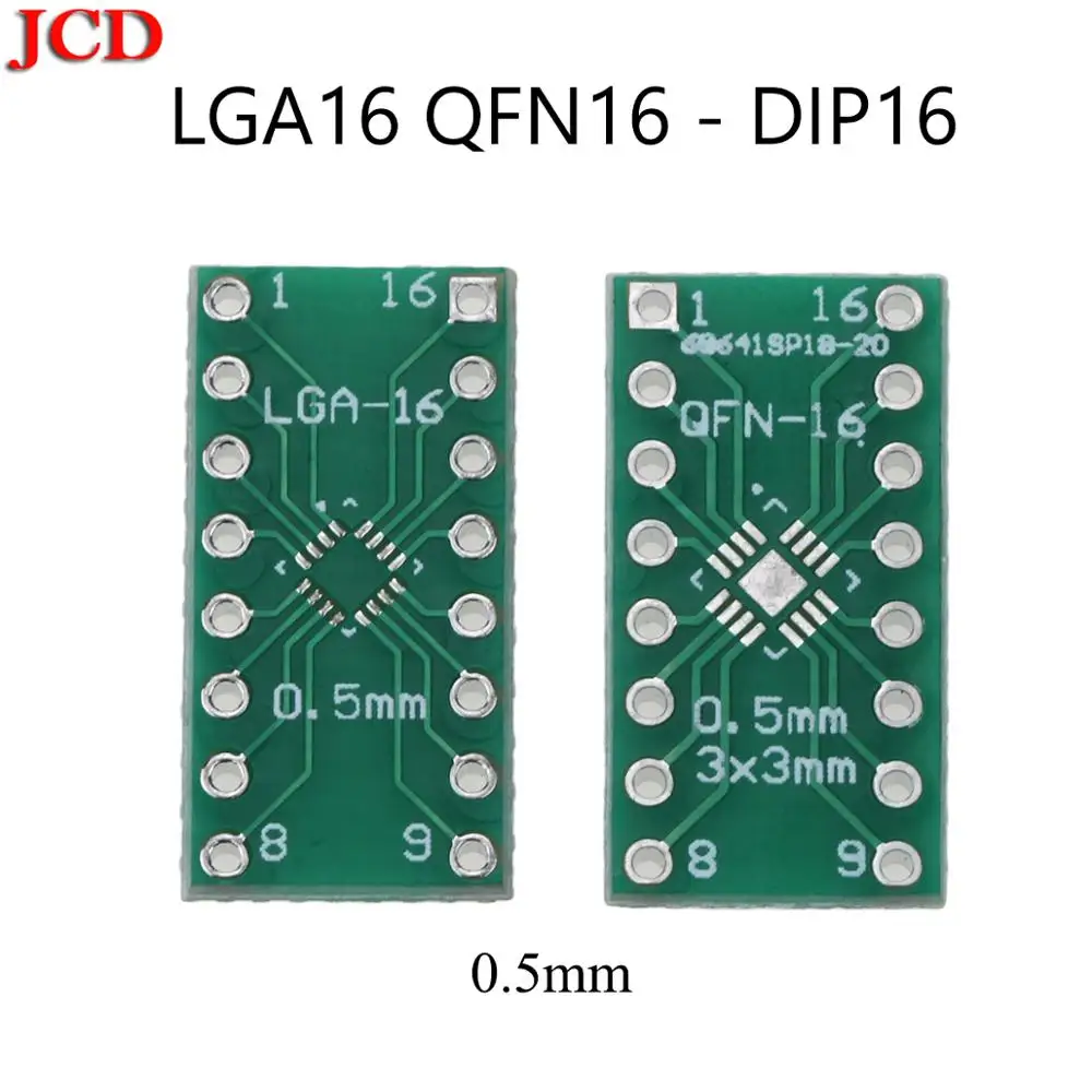 

JCD LGA16 QFN16 turn DIP16 0.5MM Pitch IC adapter Socket / Adapter plate PCB Connector LGA16 turn DIP16 QFN16 DIP switch PCB