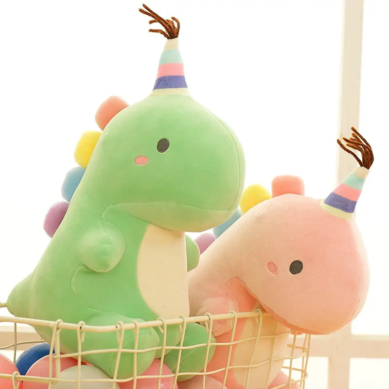 Muñeco de peluche de dinosaurio supersuave para niños, Animal de peluche de dibujos animados, muñeco de abrazo para bebé, almohada para dormir, decoración del hogar, 23-50cm, 1 unidad