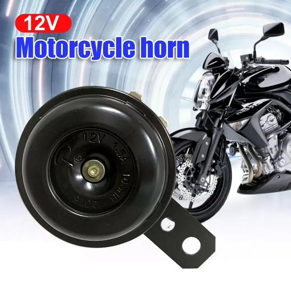 12V Motorcycle Horn Kit Waterproof Electric Horn For Scooter Bike Waterproof Round Loud Horn Speakers Signal For Motorcycle