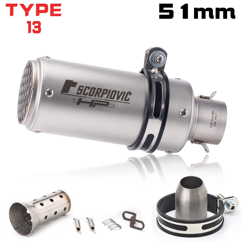 Silencieux d\'échappement universel pour moto, adapté à la conception GPS, micro-pôle, DB Killer, 51mm, 60mm