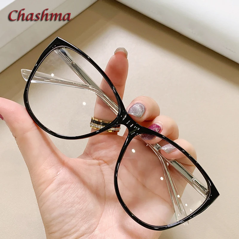 Chashma Women Cat Eye Glasses TR 90 Sunglasses Frame Fashion European and American Style for Myopia Prescription Girl Eyeglasses