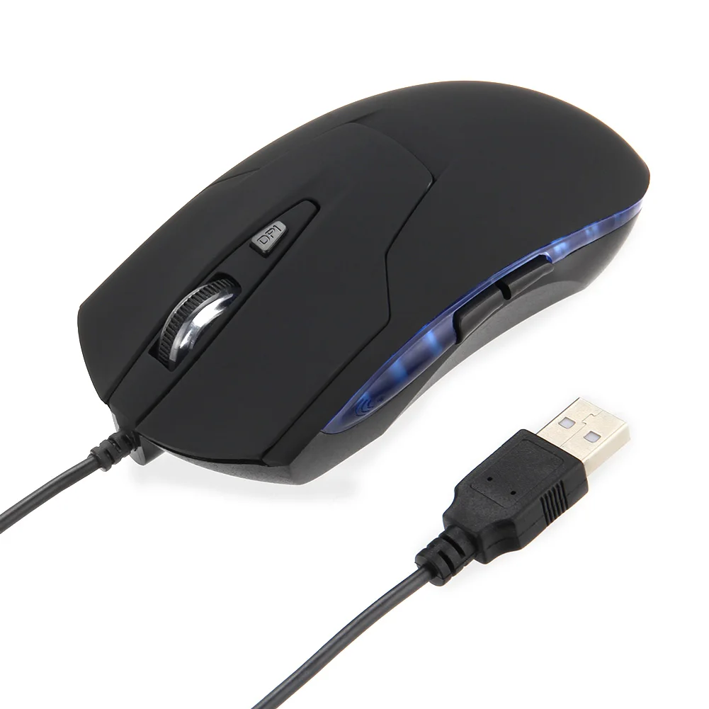 LED USB Wired Gaming Mouse 6 Buttons Adjustable 2400 DPI Optical Computer Mice for Game Laptop ND998