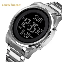 2023 Digital Men's Watches Fashion LED Men Digital Wristwatch Male Clock Hour For Mens Reloj Hombre Electronic Watch 2 Time