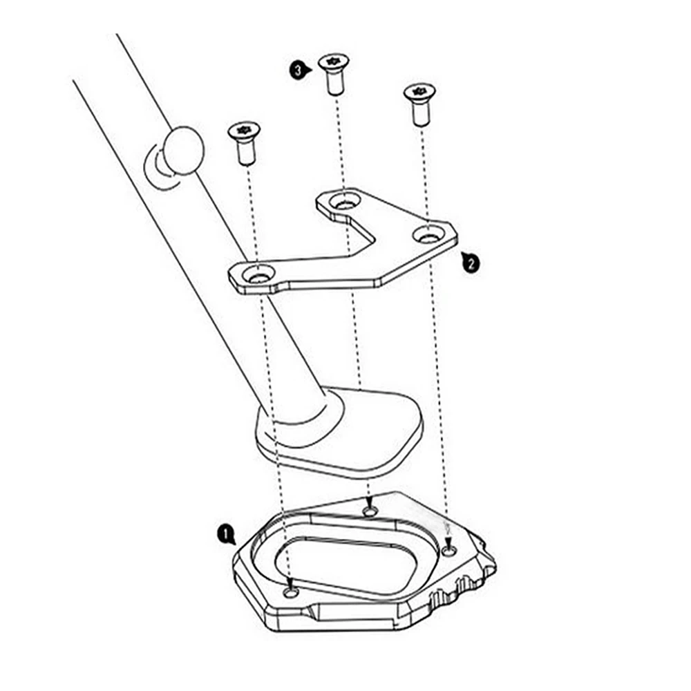 Motorcycle Kickstand Foot Side Stand Extension Pad Support Plate For BMW R1200GS R1250GS R 1200 1250 GS ADV Rallye LC2013-2018