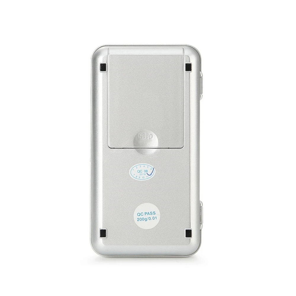 Mini báscula Digital de bolsillo para joyería de plata de ley y oro, 2021g/100g/200g x 500g, novedad de 0,01