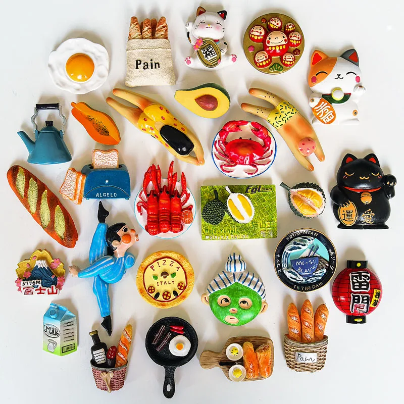 

Refrigerator paste magnetic bread egg durian papaya personality creative cartoon cute gifts adorable decoration magnetic magnets
