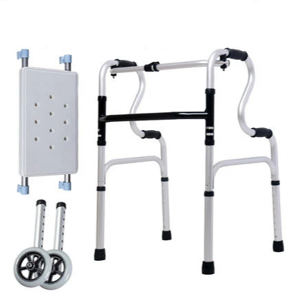 Elderly patients with walker fractures can sit on crutches with stools for the elderly, four-legged cane stools and chairs