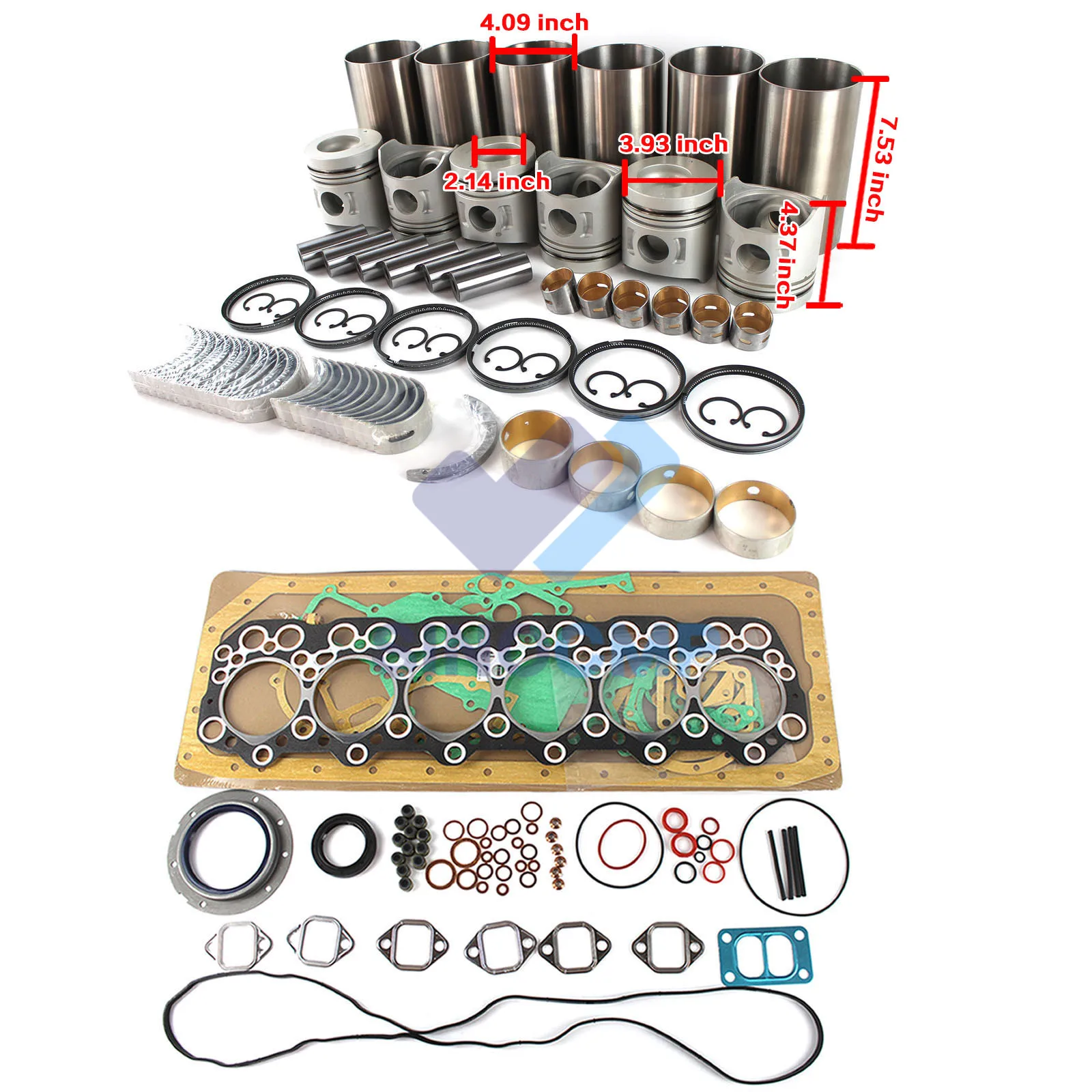 6D31 6D31T Engine Rebuild Kit For Mitsubishi Fuso Truck Kobelco Excavator ME012858