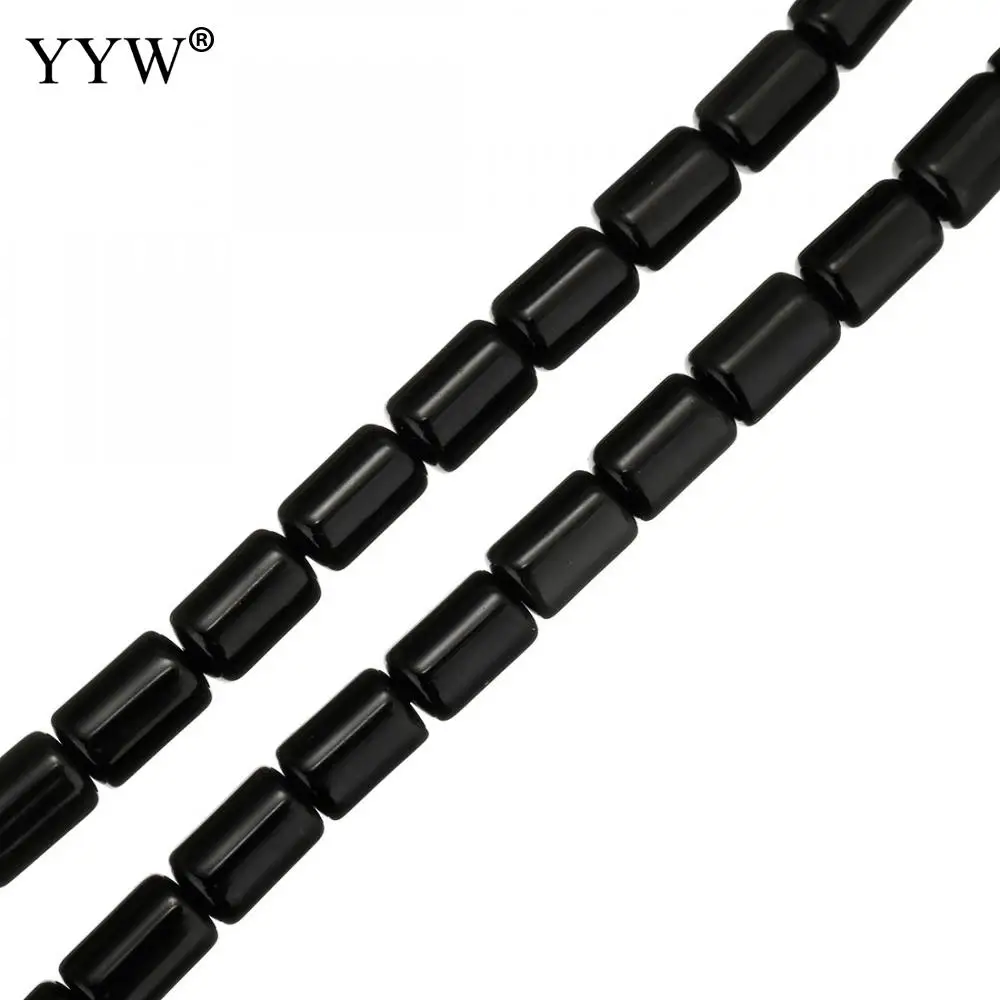 

Natural Black Obsidian Beads Column Cylinder Black Beads 12x8x8mm 15 Inch Wholesale Handmade Jewelry Making DIY Accessories