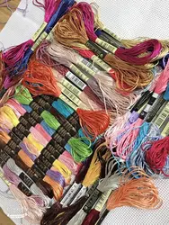 Random colors  30/50/100/500 skeins silk embroidery  embroidery thread Silk Floss Handmade Embroidery cross stitch Threads