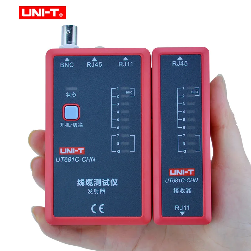 UNI-T Digital Network Line Finder Cable Tester RJ45/RJ11/BNC/HDMI LAN Auto Ethernet Telephone Repair Tool LED Line Checker