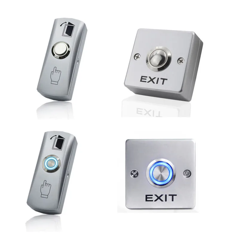 Zinc Alloy Gate Door Exit Push Release Button Switch For Access Control System