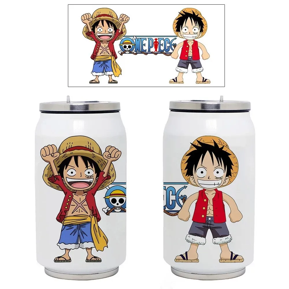 Anime Game Vacuum Cup One Piece Luffy Cosplay 304 Stainless Steel Vacuum Flask Coffee Mug Cola Shape Water Can with Nipple Gift