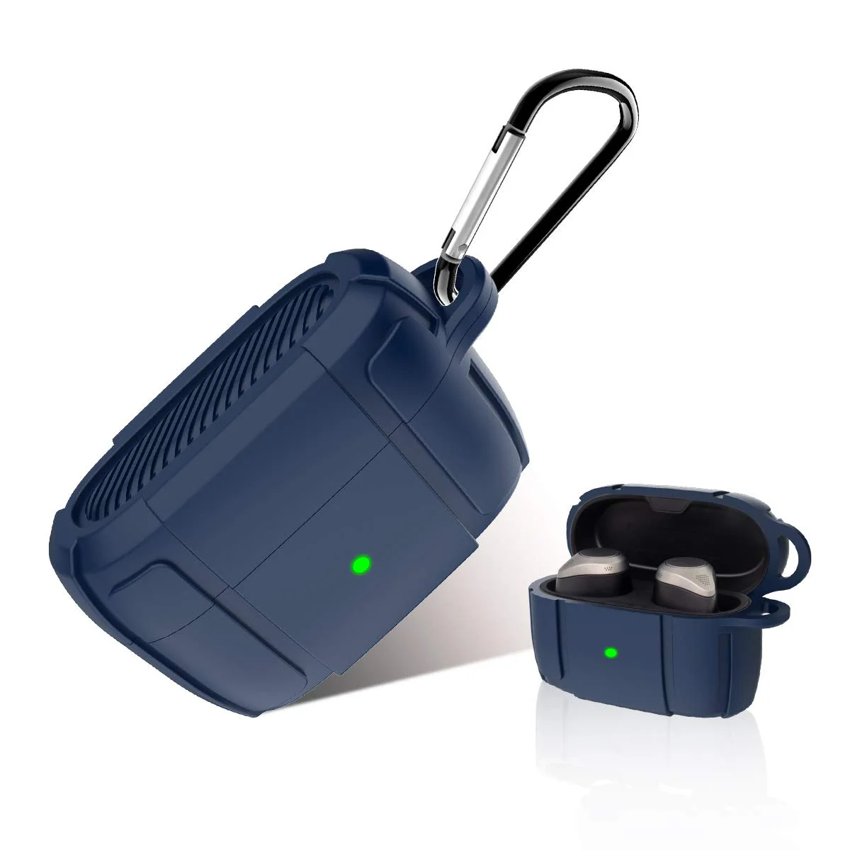 Beschermende Schokabsorberende Silicone Skin Case Cover Voor Jabra Elite Actieve 85T Echte Draadloze Tws Bluetooth Oordopjes Met sleutelhanger