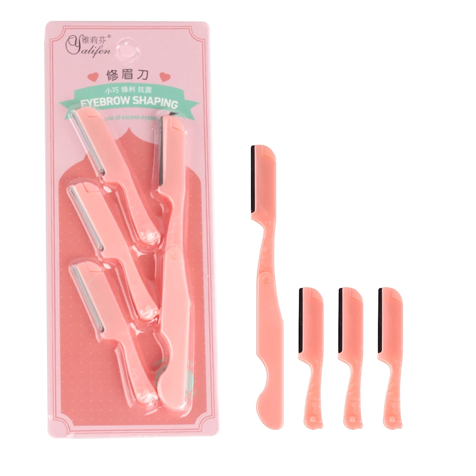 3 pçs/set facial sobrancelha trimmer olho sobrancelha shaper rosto navalha sobrancelha seguro lâmina de barbear para mulheres ferramentas de maquiagem de beleza