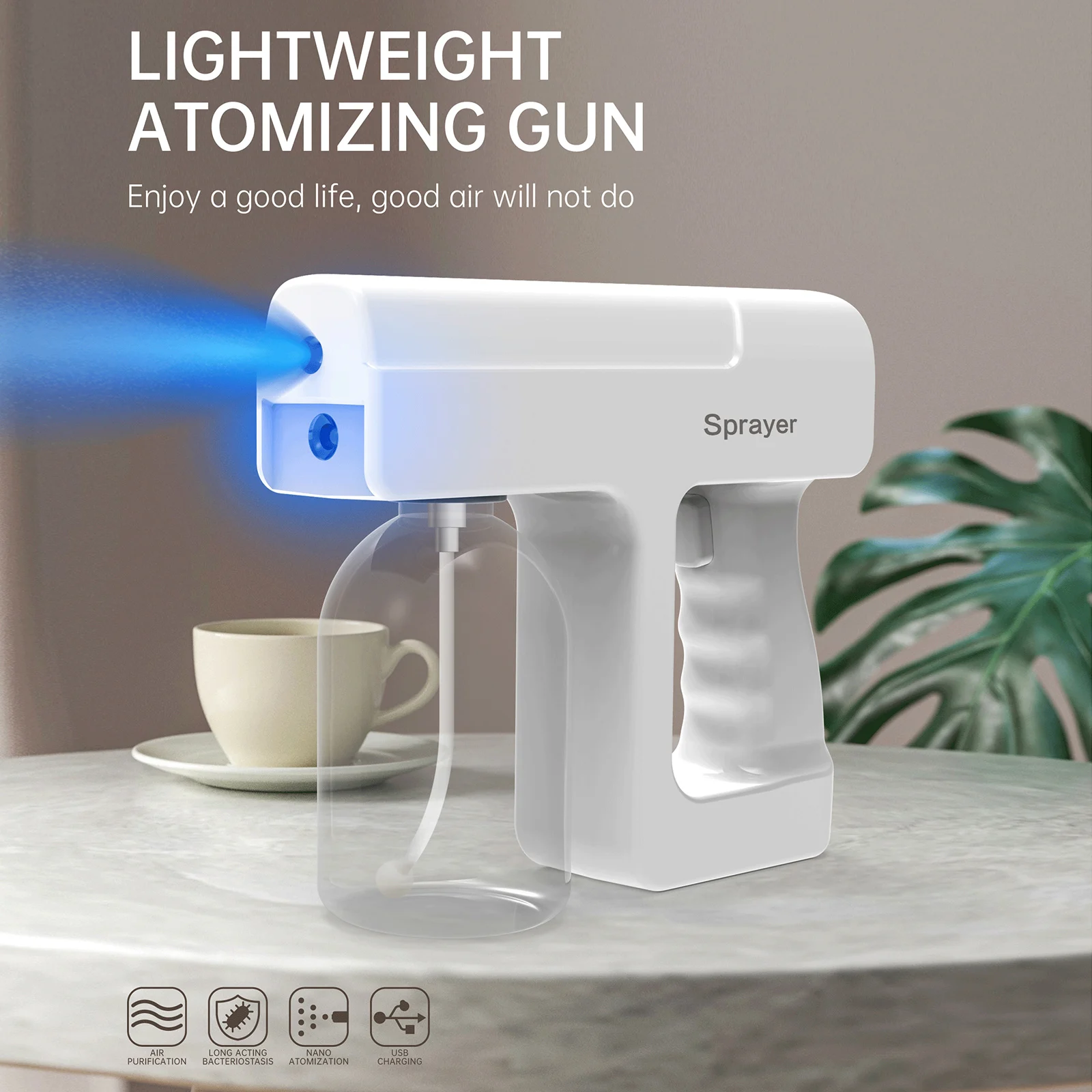 300ml USB   Sanitizer Sprayer Fogger      Machine Facial Steamer Mister Spray Bottle Automatic USB