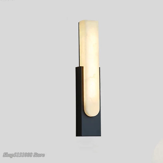 

Artificial Marble LED Wall Lights Metal Base Parlor Corridor Wall lamp Surface Mount Loft Wall Decor Room Wall light Fixtures