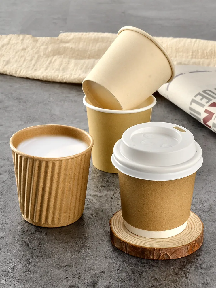 100pcs Net red 4oz 100ml small paper cups double layer dispsoable coffee cup birthday party favor milk tea beverage cup