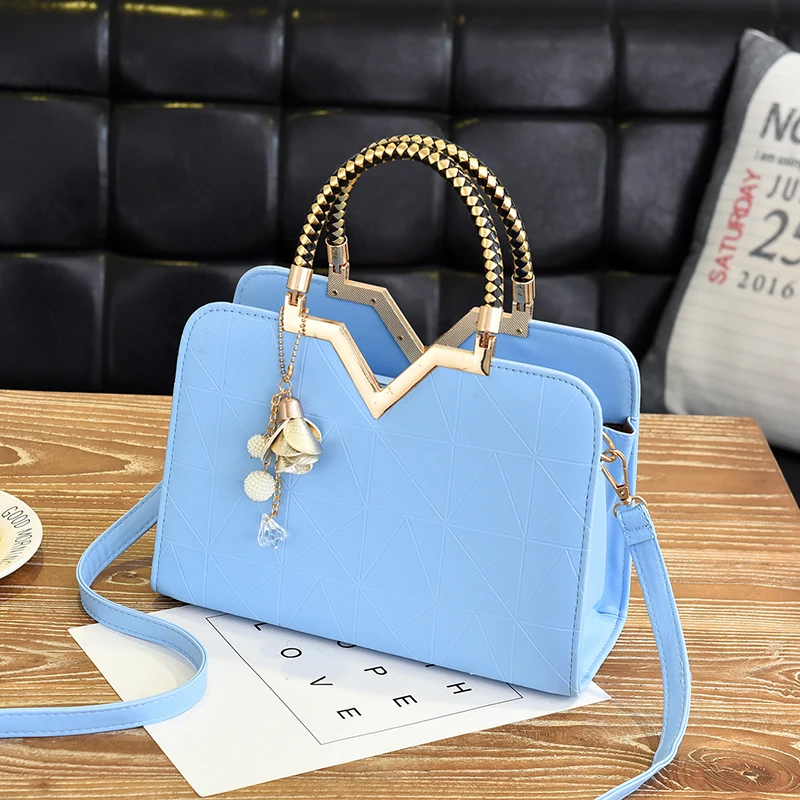 Women's Handbag Leather Handbag Handle Embroidered Messenger Bag Single Shoulder Bag Women Luxury Banquet Wedding Simple Handbag