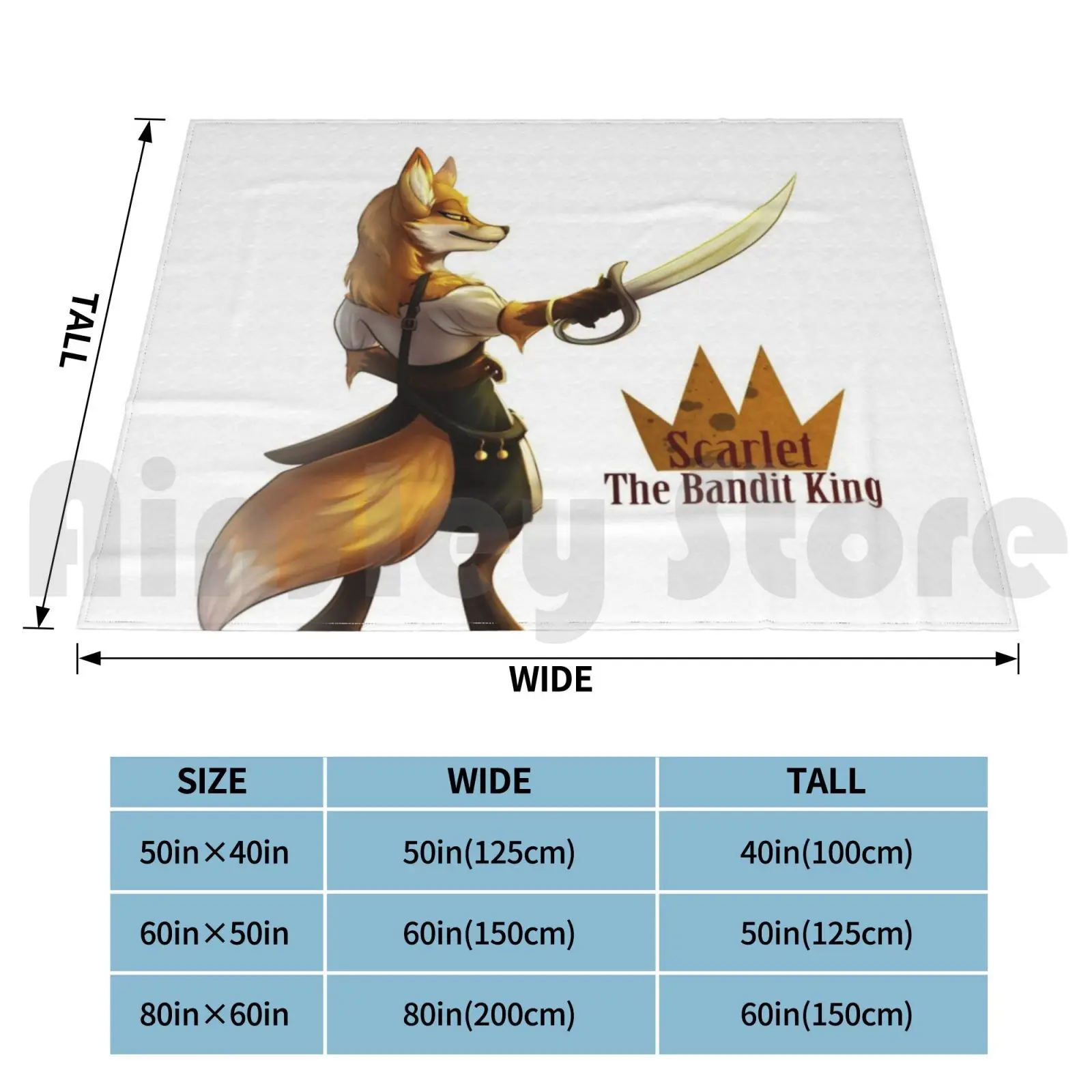 Armello-Scarlet-V2 Blanket Fashion Custom Anthro Furry Bandit King Fox Vixen Armello Scarlet