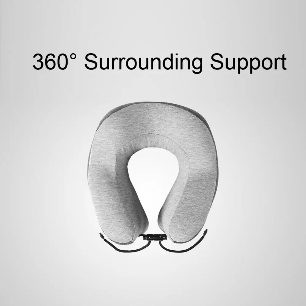 PurenLatex Memory Foam U Shape Travel Pillow for Airplane Cervical Neck Pillow Support with Lock Slow Rebound Pressure Cushion