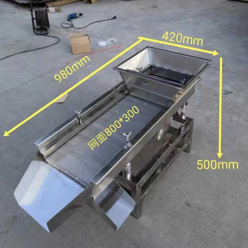 80*30cm Food sieve machine single sieve  vibrating electric screen packing machine Large granular material screening machine