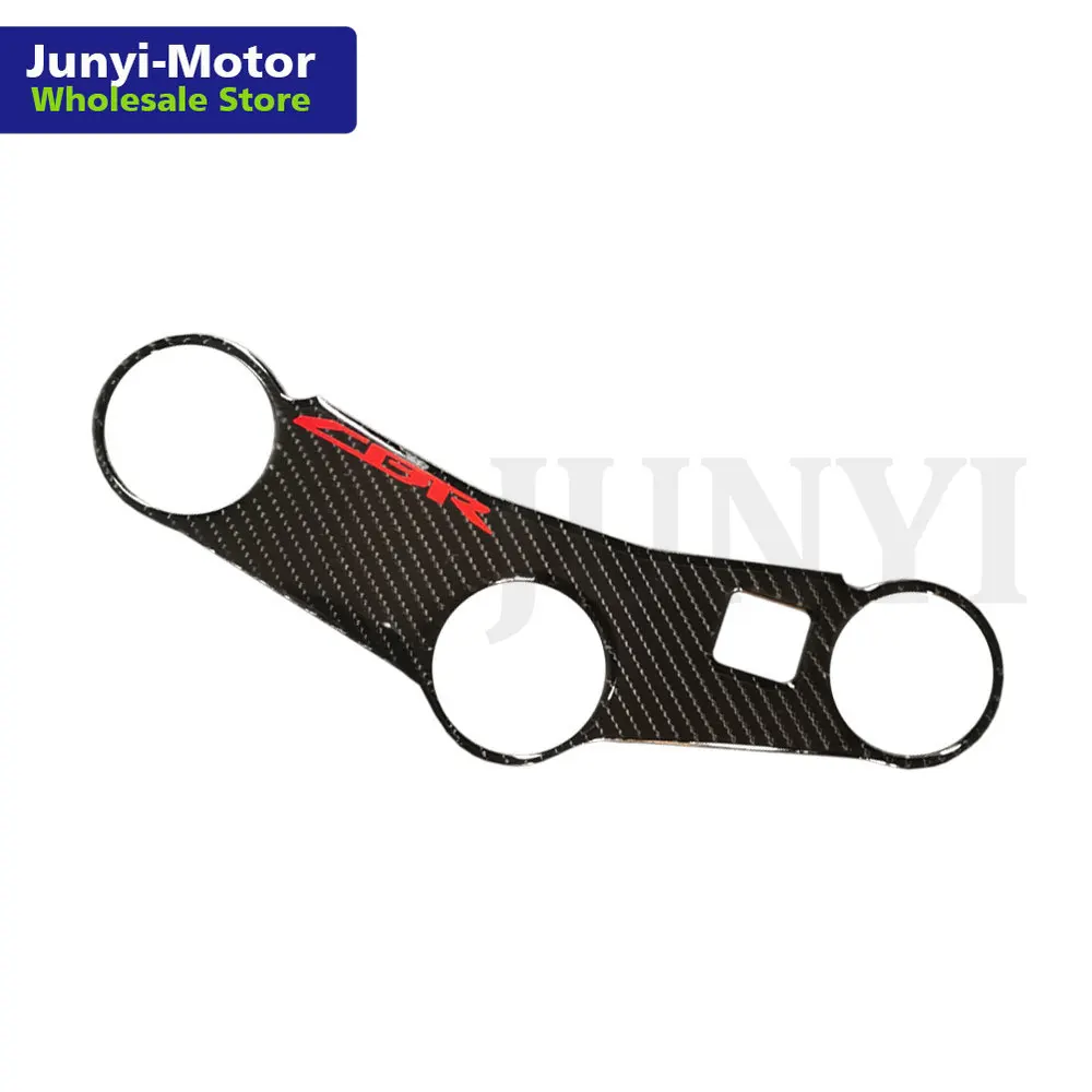 Pattern Top Triple Clamp Yoke Sticker Case For Honda CBR 600RR CBR600RR F5 2003 2004 Motorcycle Carbon Fiber 3D Decal Pad Racing