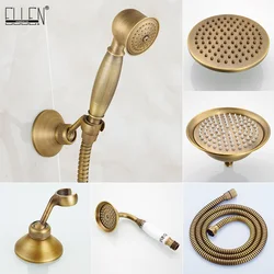 Antique Bronze Shower Head Hand Shower Hand Spray Shower Holder Copper Bathroom Antique Bathroom Accessories ELS2004