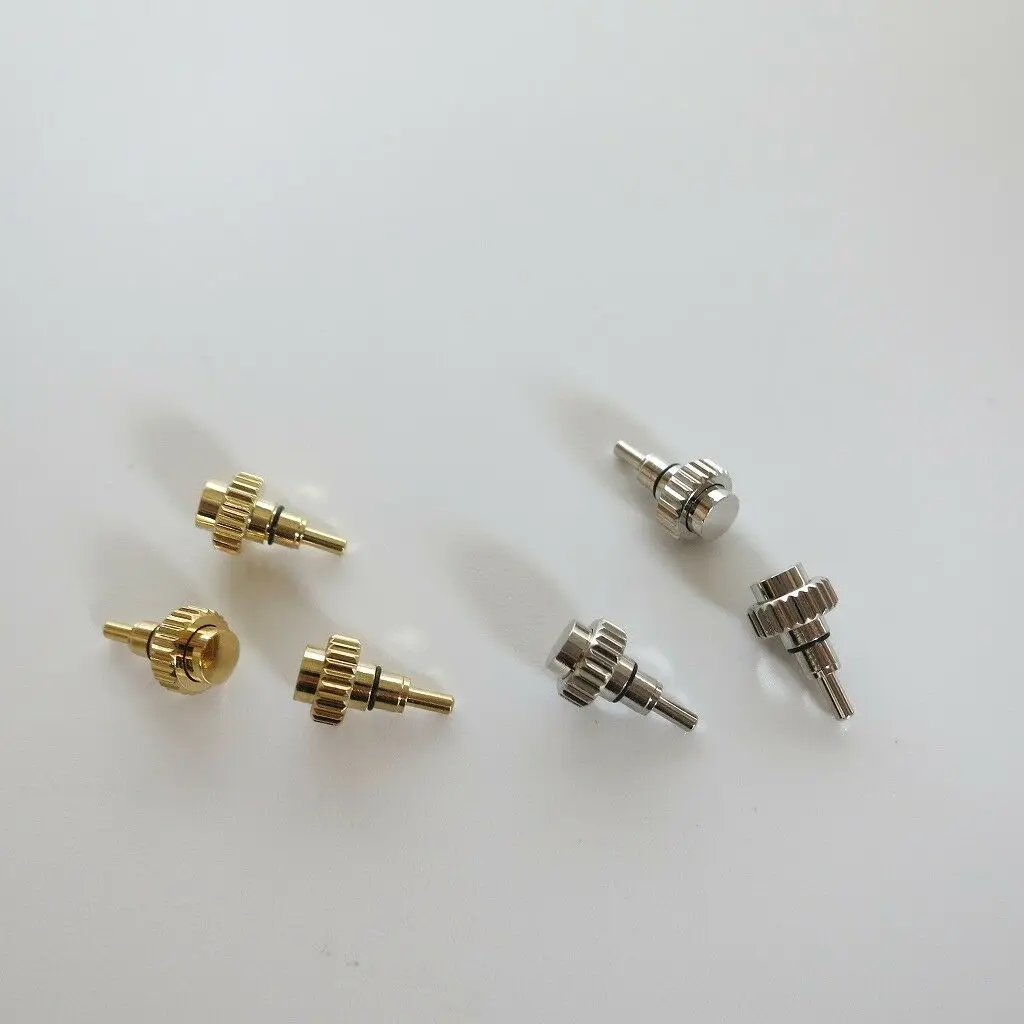 54Pcs/Box Replace Stainless Steel Watch Pusher Button Crown Chronograph Button Drive In Watch Pusher Flat Head Push Type Crown