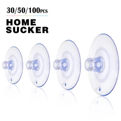 30pcs/50pcs/100pcs Transparent Suction Cup Silicone Suction Cup Powerful Suction Cup Wall Hook Kitchen Bathroom Glass Home Decor