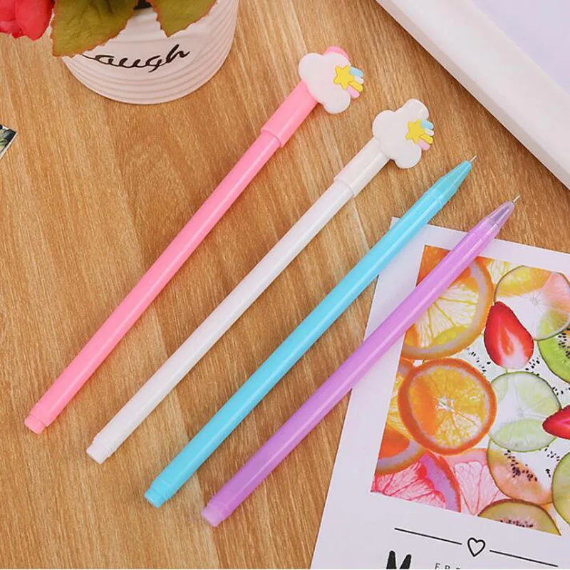 

1pc Kawaii Cloud Gel Pen Cartoon Student Korea Stationery Black Ink Signature Water Pen Promotional Office School Supplies 0.5mm