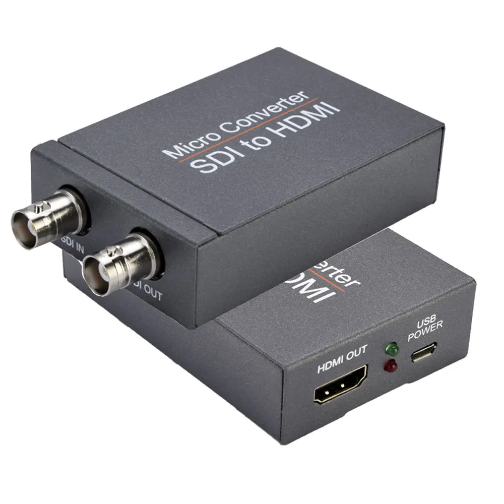 1080P 3G SDI to HDMI compatible Converter Support 3G-SDI, HD-SDI, SD-SDI Auto Format Supports SMPTE 425M, SMPTE 424M, SMPTE 292M