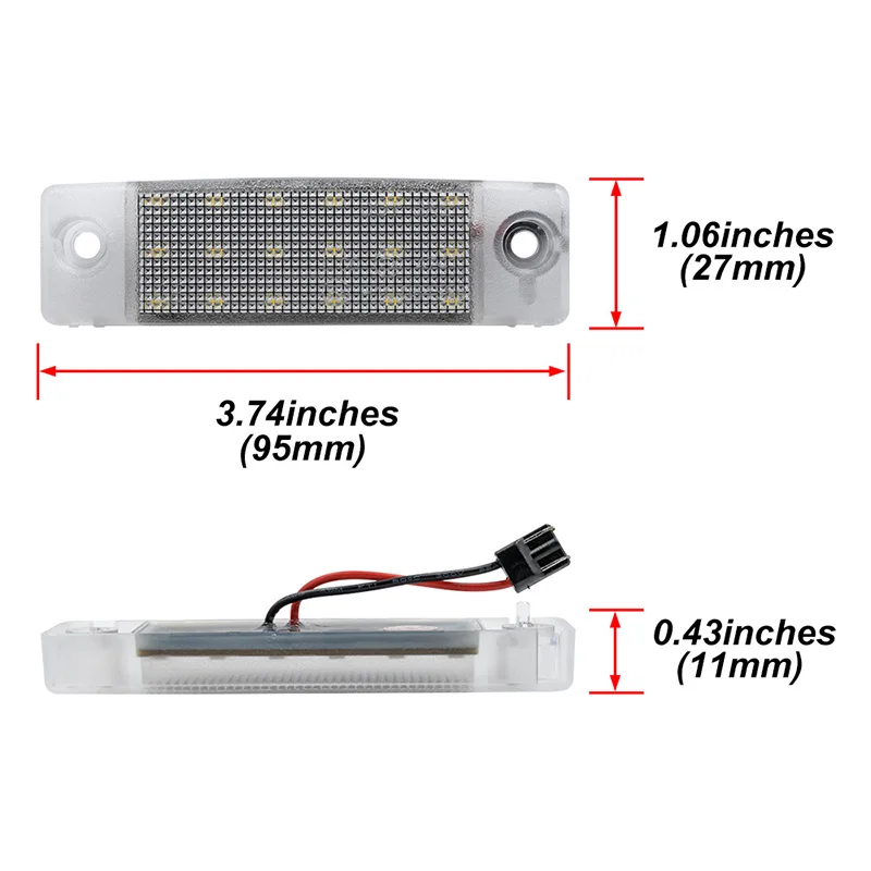 For Toyota Land Cruiser Prado 150 Haice 100 Series 4Runner Sienna Sequoia Hilux Lexus GX470 Led License Plate Lights 81270-35090 - view 2