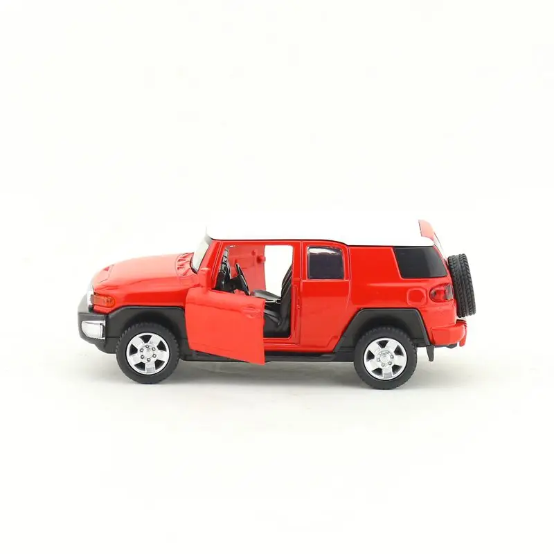 Véhicule jouet en métal moulé sous pression, échelle 1:43, Toyota FJ, portes coulissantes ouvertes, Collection éducative, boîte d'allumettes pour enfants