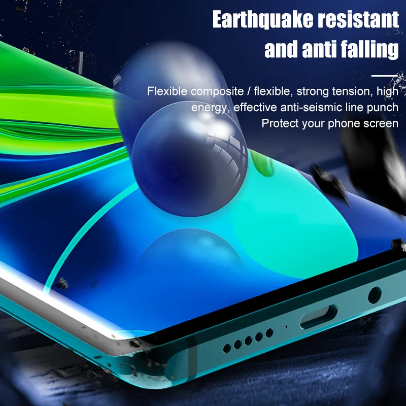 غطاء واقي كامل بحافة منحنية لـ ZTE Blade A5 A7 2020 ، غشاء واقي هيدروجيل لـ ZTE Blade 10 Prime ، وليس زجاجي