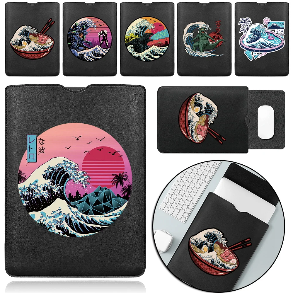 

Waterproof Laptop Bag 11 14 13 15 Inch Case for MacBook Air Pro PU Leather Computer Sleeve Cover Accessories for Lenovo/Xiaomi