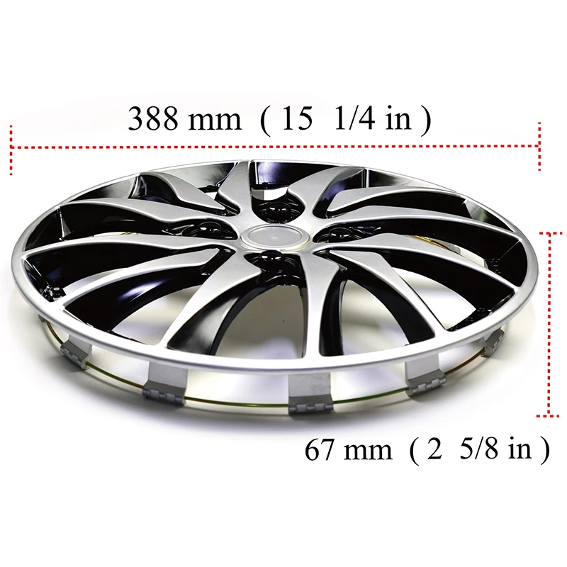 1Piece 14in 388mm Wheel Hub Capr For R14 Rim Center Cover 12  Spoke Clip Refits Styling Hub Caps Car for Universal Accessories