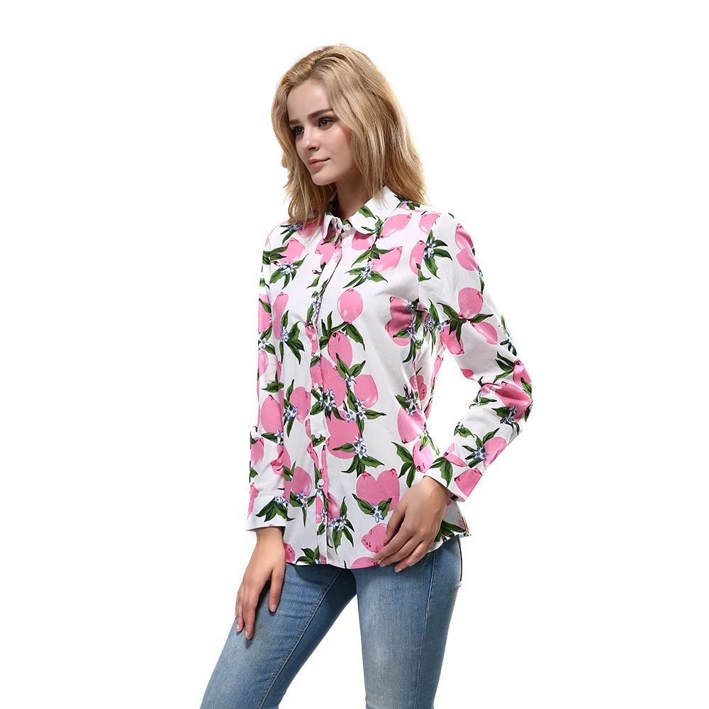 England Style Printing Cotton Women's Shirts Spring Autumn Fashion Long Sleeve Loose Female Blouses Ladies Top Cardigan Clothing