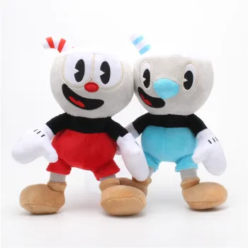 25cm gra przygodowa Cuphead pluszowa zabawka Mugman diabeł legendarna czara pluszowe lalki zabawki dla dzieci prezenty